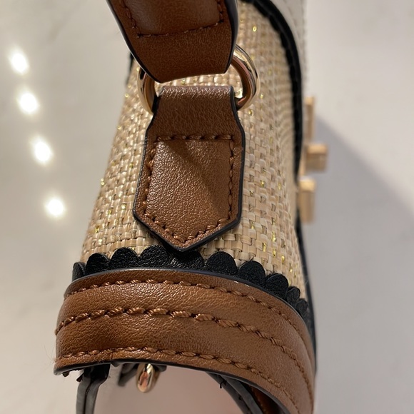 Aldo cream and brown purse with single handle - Picture 6 of 14